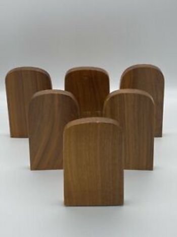 6 Buchstützen – Teak – FM Furniture, Kai Kristiansen – 1960, 60er